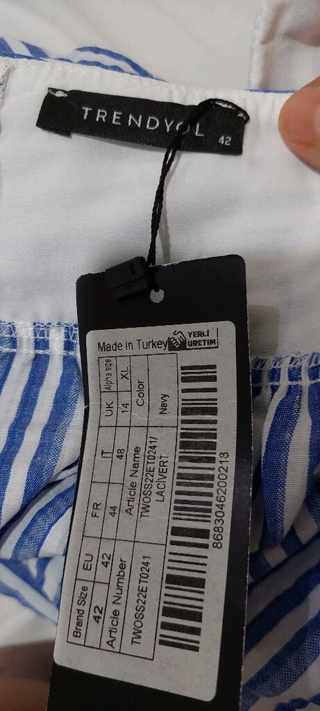 Trendyol Lacivert Çizgili Mini Etek - 6