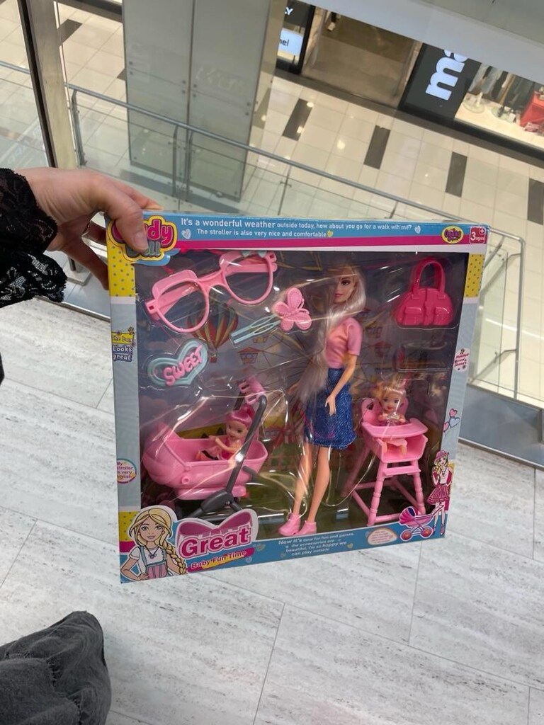 barbie benek seti mama sandalyeli ve bebek arabalı - 2