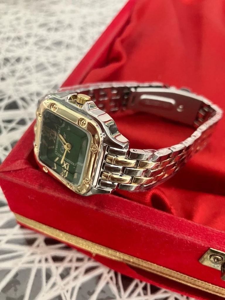 Cartier Yeşil Kare kadın Kol Saati … - 7