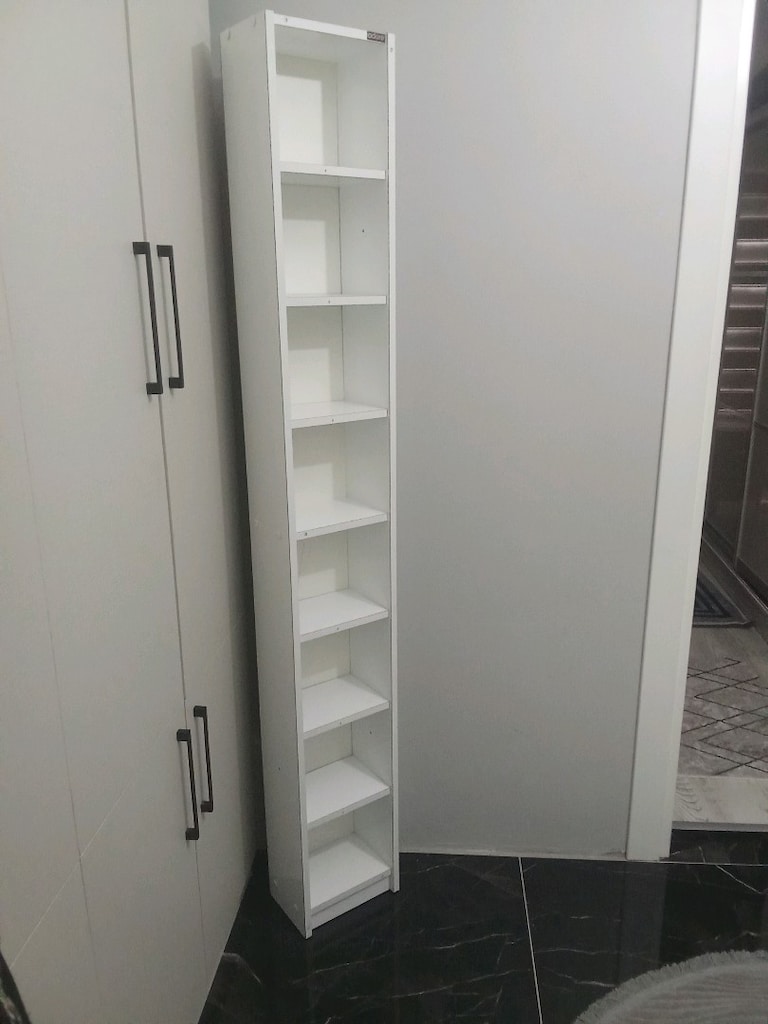 beyaz 8raflı kitaplık (çok amaçlı raf) - 4