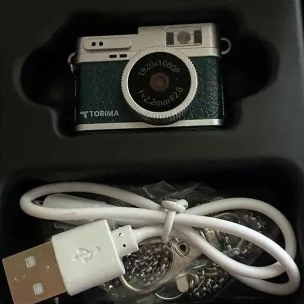 Mini Fotoğraf Makinesi Anahtarlık Kamera Hafıza Kartlı Sıfır - 5