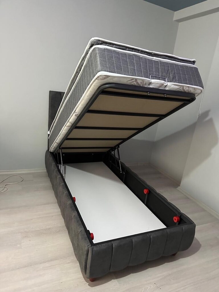 ultra lüks Tek Kisilik 90 × 190 baza başlığı gerçek Petli yatak sıfır - 2