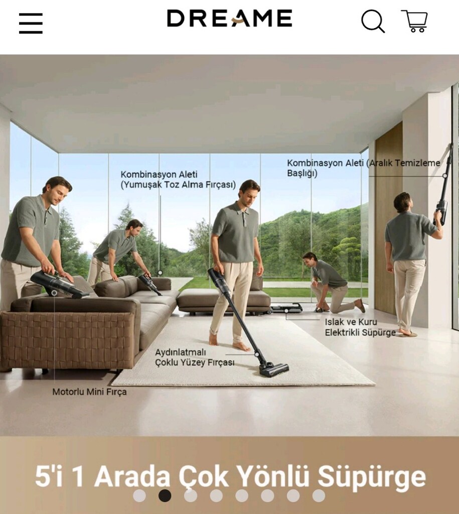 dreame ıslak kuru h14 dual şarjlı süpürge - 5