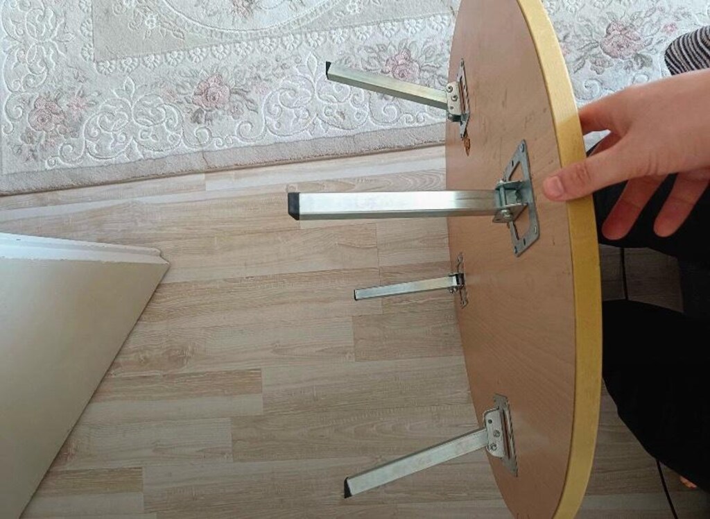 SON FİYAT ETLİK TESLİM SIFIR ÜRÜN GRİ METAL SOFRA AYAĞI 4 ADET 20 CM - 2