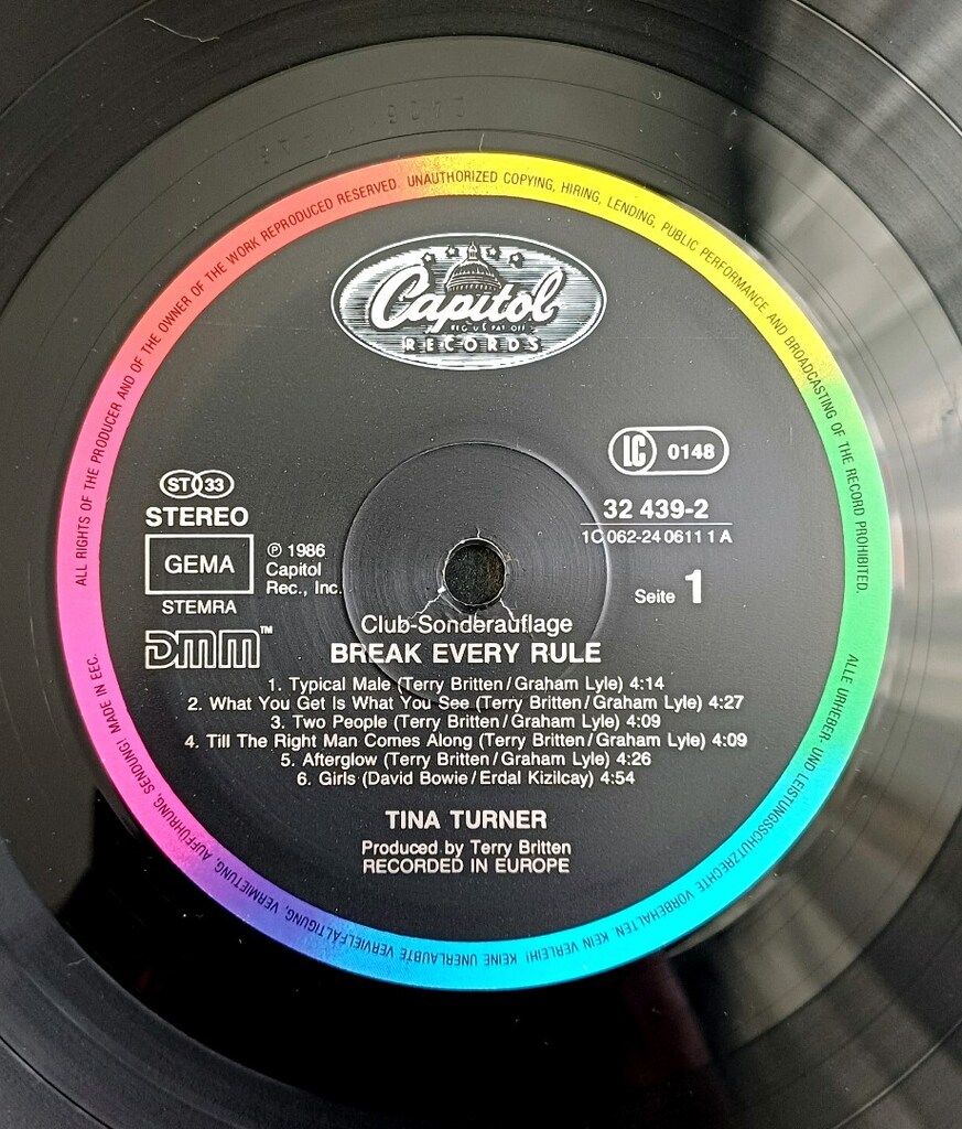 TİNA TURNER BREAK EVERY RULE DÖNEM LP PLAK 33RPM - 5