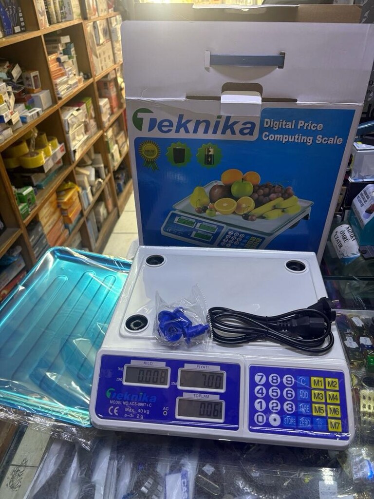 Teknika ACS-809T+ Dijital Terazi 40 Kg – Fiyat Hesaplamalı Profesyonel - 5
