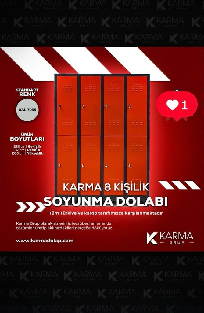 Sekiz kişilik soyunma dolabı
