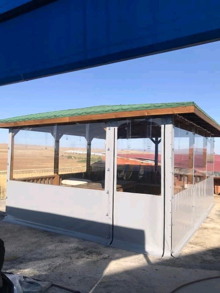 şeffaf kapama kış bahçesi