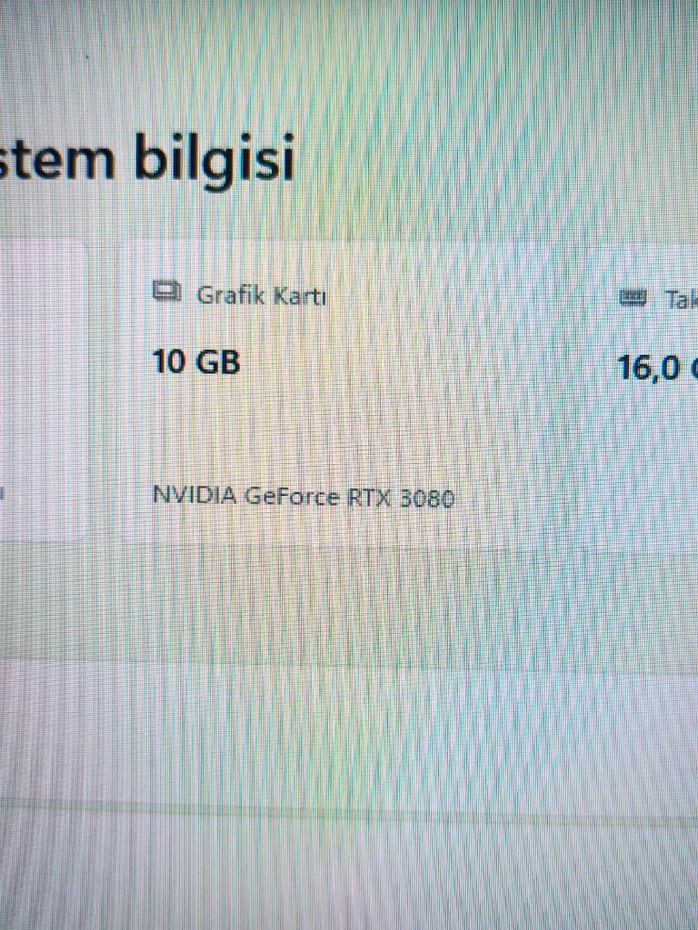 rtx 3080 ekran kartı 10gb - 3