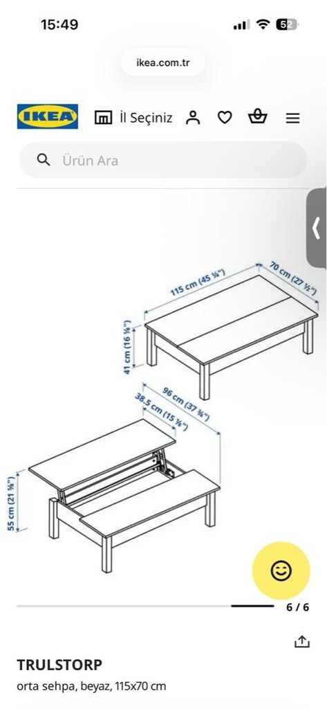 Ikea orta sehpa - 3