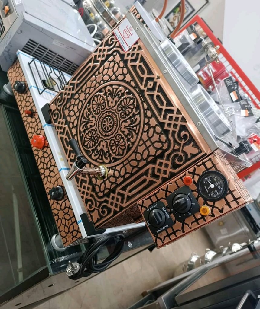 Bakır Çay Kazanı Otomatik Çay Makinesi İkili Çay Kazanı FATURALI - 4
