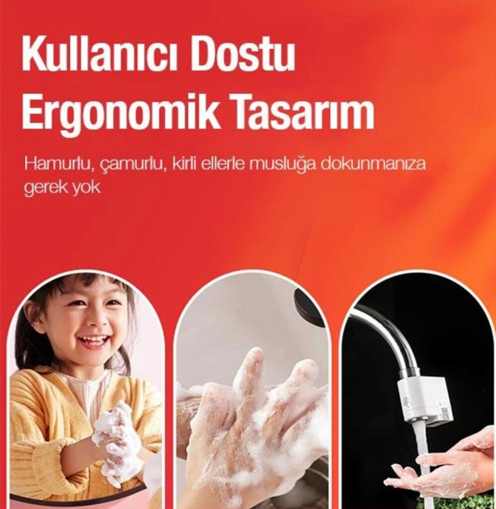 Şarjlı Tam Otomatik Akıllı Sensörlü Musluk Başlığı - 7