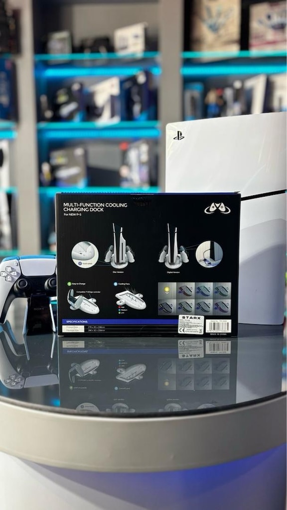 PS5 Soğutuculu Şarj İstasyonu | Çift Kol Şarjlı Multifunction Stand - 3