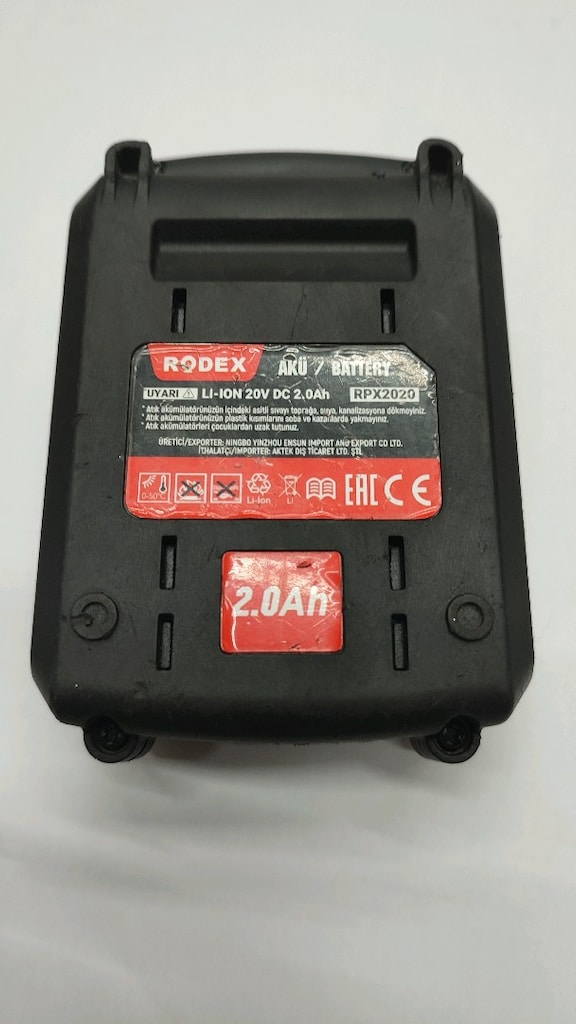 Rodex 20v 2Ah batarya, (şarjlı matkap bataryası) - 4