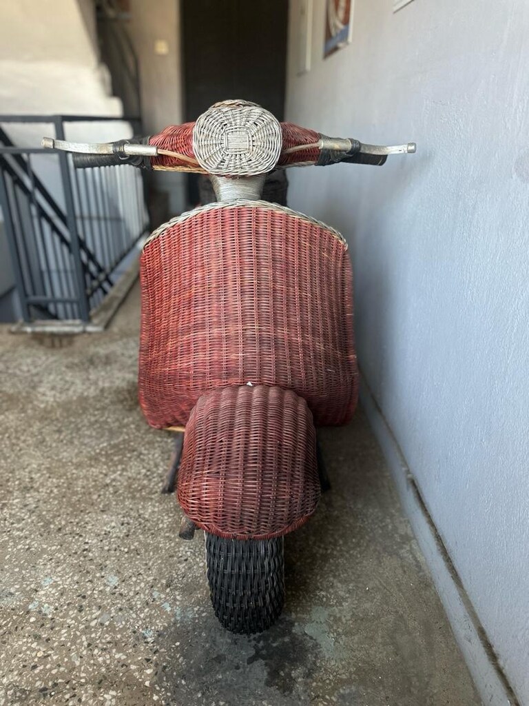 Vespa Hasır Örme Motorsiklet - 6