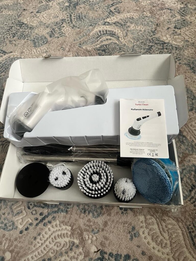 TURBO CLEAN 7 BASLIKLI TEMİZLİK FIRÇASI ŞARJLI - 8