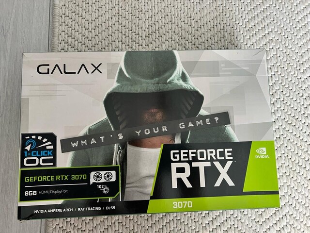 GALAX RTX 3070 8GB 1-Click OC – Kutulu Faturalı Sorunsuz