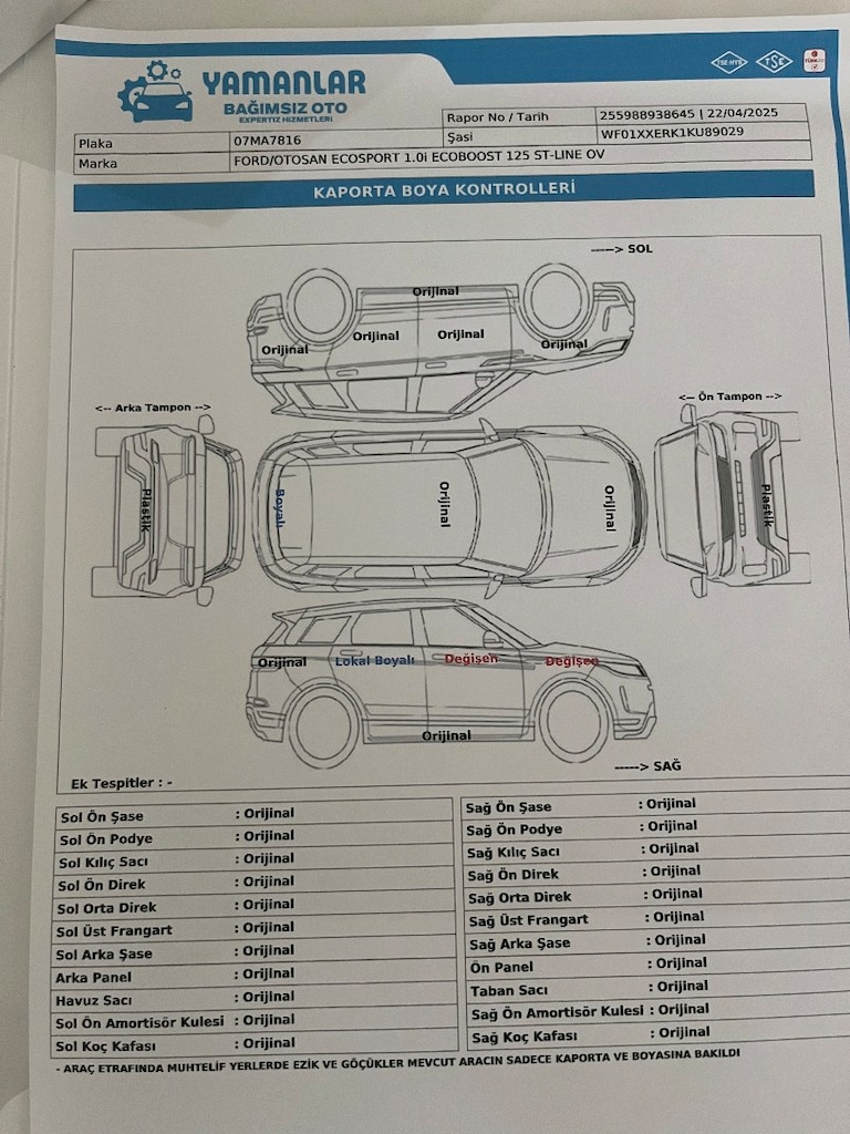 MEMURDAN-HATASIZ AYARINDA-LANSMAN RENK-70BİN KM-BAKIMLI ECOSPORT - 9