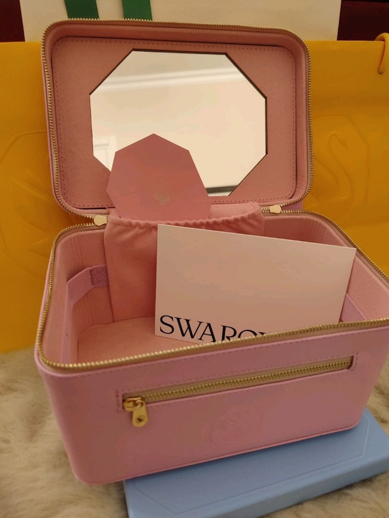Swarovski Pembe Makyaj Çantası - 6