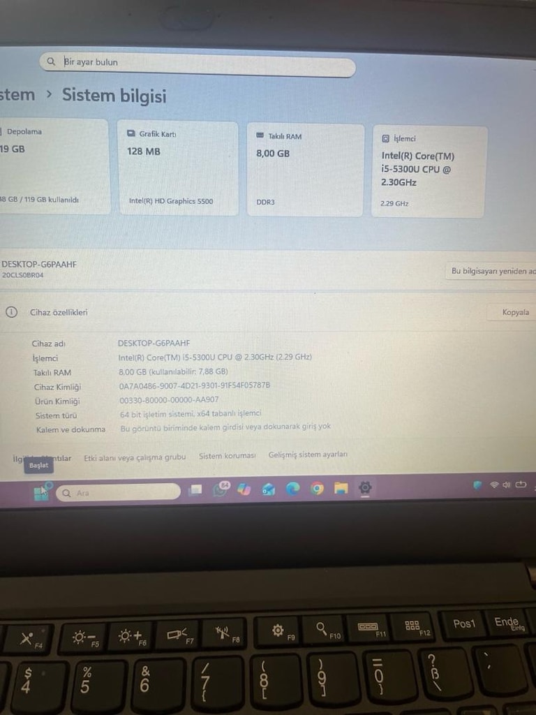 Sorunsuz Lenovo ThinkPad T550 i5 8GB RAM Laptop - 3