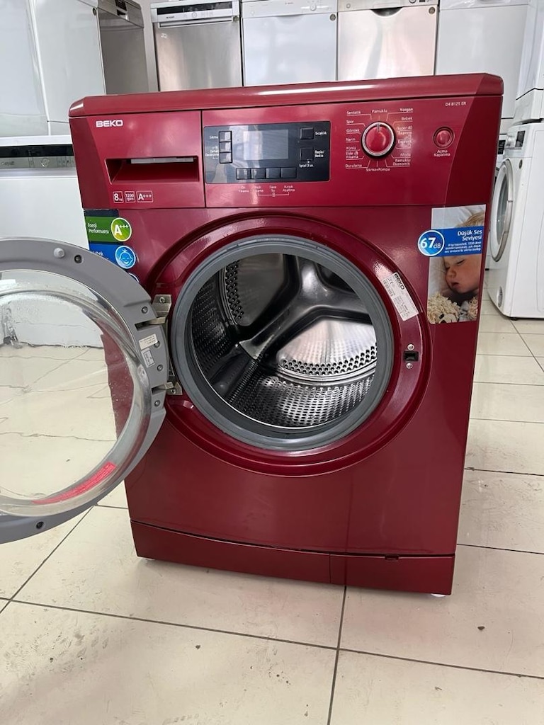 Beko 8 kg özel renk yeni bakımlı sıfır ayarında çamaşır makinesi - 5