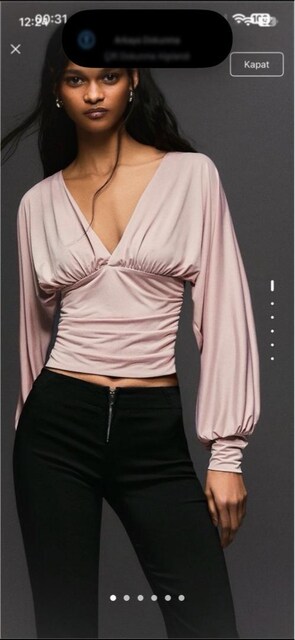 pembe bershka bluz