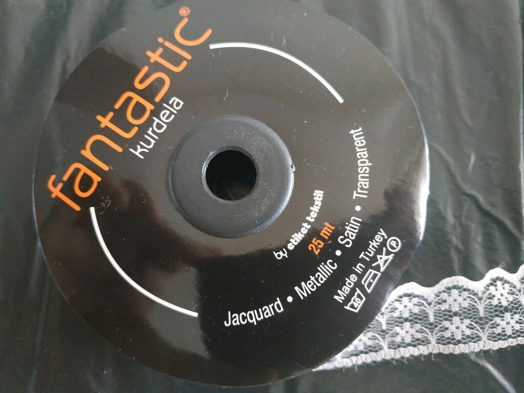 Dantel Şerit Beyaz Kurdele (2,5 cm) - 3