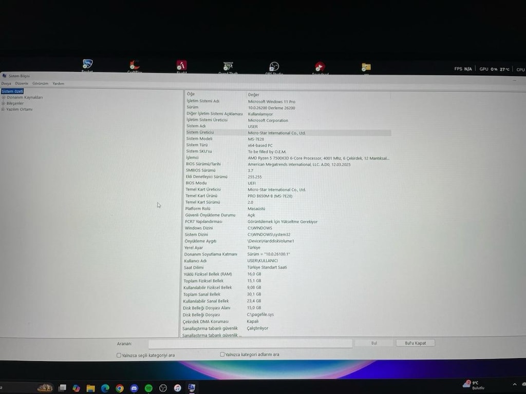 SIFIR//GARANTİLİ//RYZEN 5 7500X3D GAMİNG PC - 11