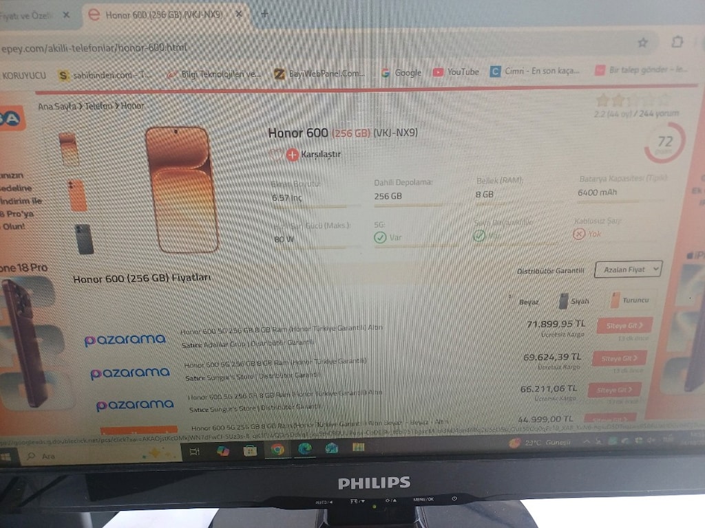 HONOR 600 5G 256GB HATASIZ 3AYLIK SİYAH RENK - 2