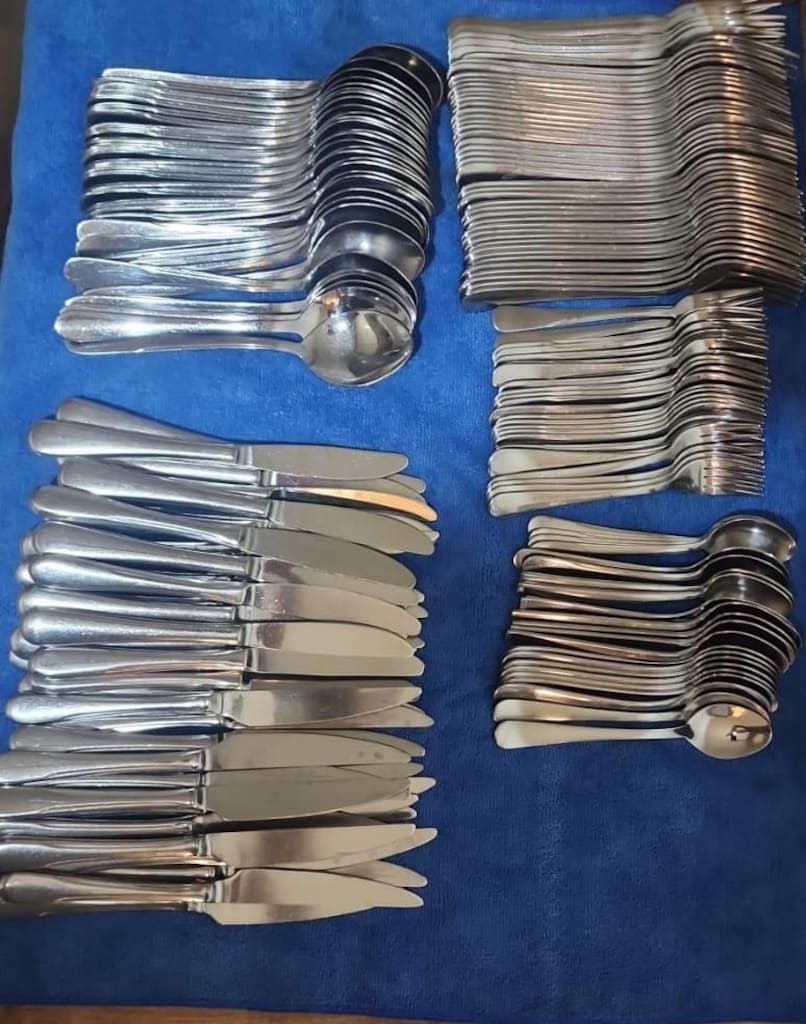 109 Parça Paslanmaz Çelik Çatal Kaşık Bıçak Seti Toplu Satılık - 2