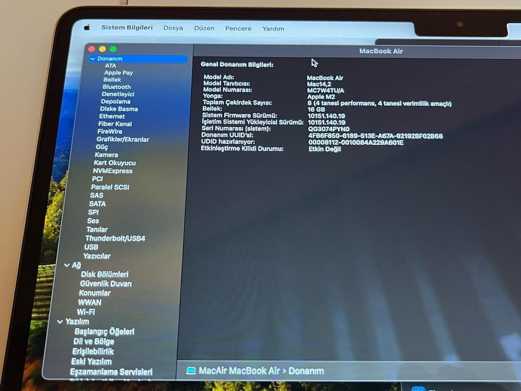 Devir sayisi 9 | Pil sağlığı %100 | Macbook air M2 16 GB 256 GB - 11