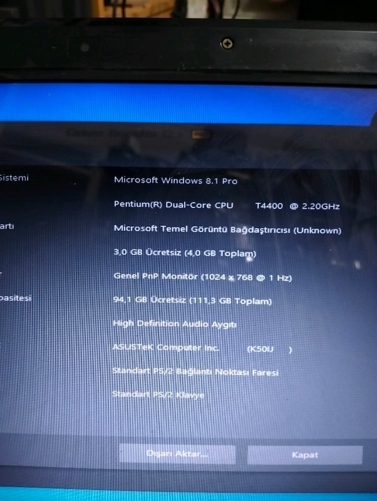 Asus K50IJ çift çekirdekli laptop - 7