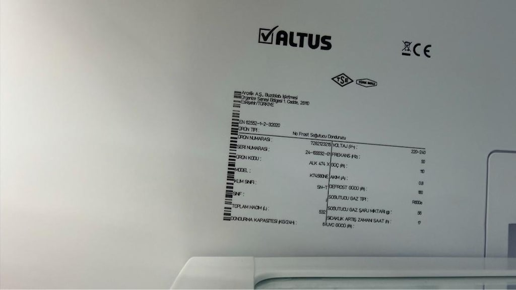 Altus 532 LT No Frost Buzdolabı – 2 Yıl Yetkili Servis Garantili – Çok - 18