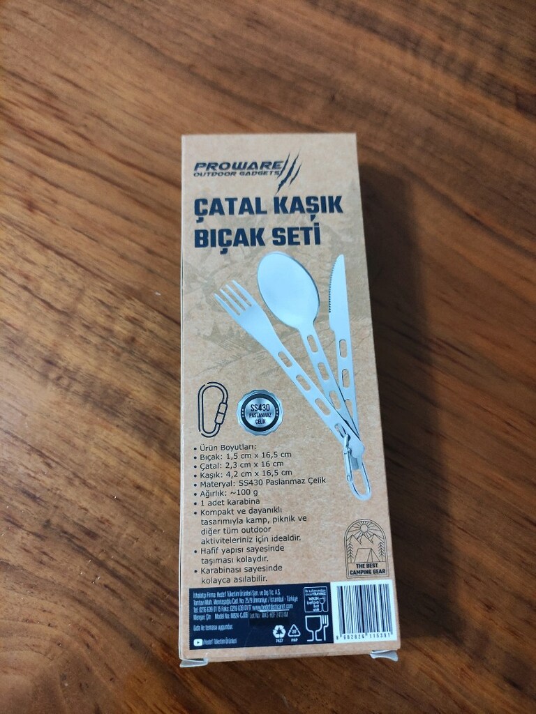 kamp çatal bıçak kaşık set çelik