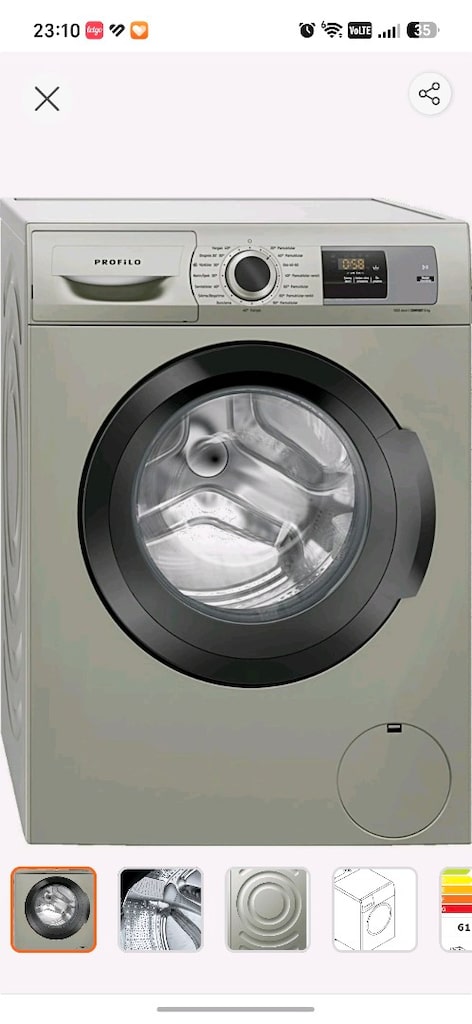 Sıfır Kutusunda Profilo CMJ1018XTR 1000 Devir 8 kg Çamaşır Makinesi - 2