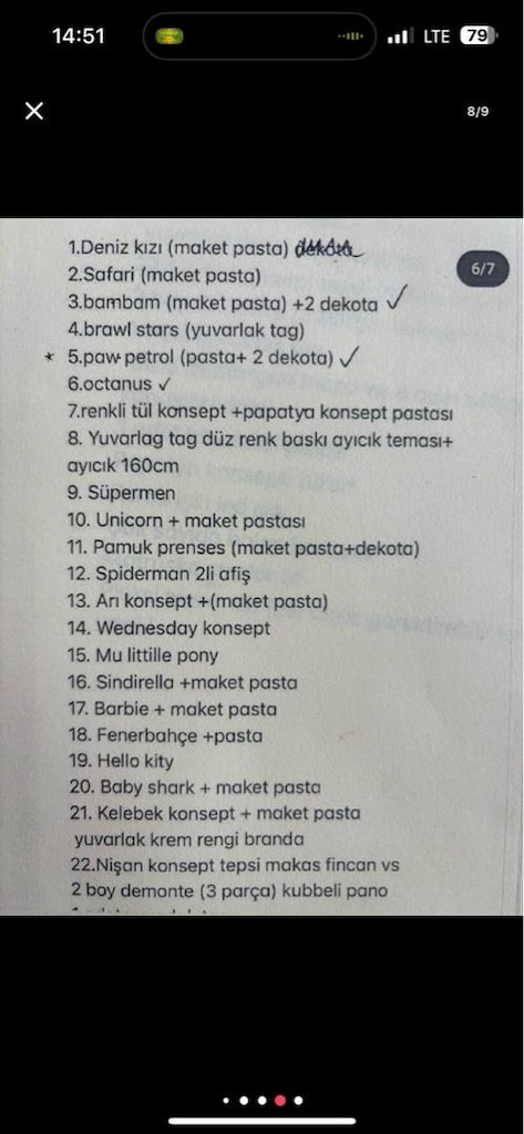 organizasyon malzemesi (nişan ve doğum günü) - 3