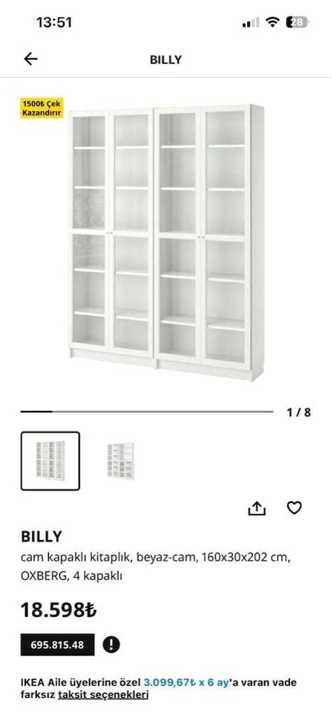 IKEA BILLY KITAPLIK - 3