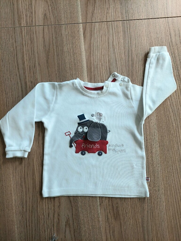 PANÇO 3D Fil nakışlı beyaz sweatshirt - 3