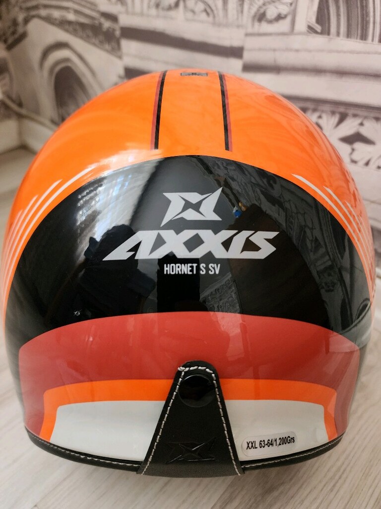 Axxis Hornet S SV Neo KASK XXL Turuncu - Sıfır- Şişli 2 vizör hediye - 4
