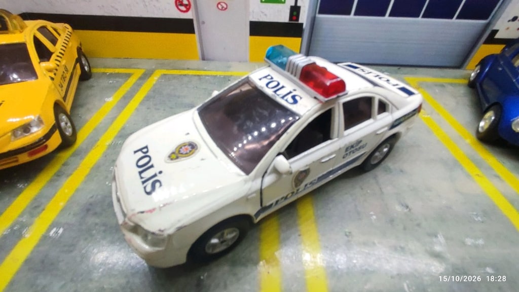 Hyundai Elantra polis arabası modeli metal diecast oyuncak araba - 6
