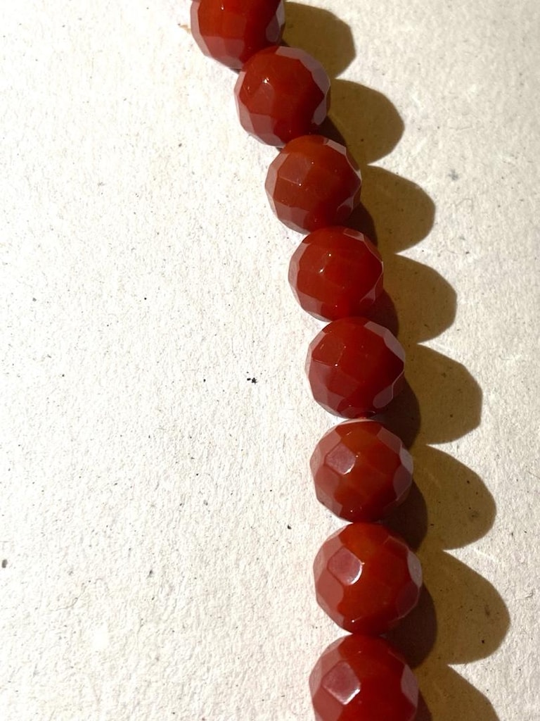 Vintage AKİK Doğal Taş Kolye - 27