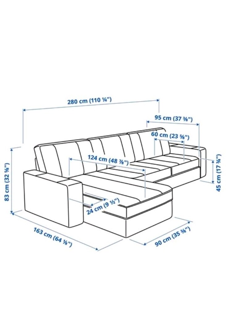 nakliye dahil ikea kivik L kose uzanma koltuklu - 4