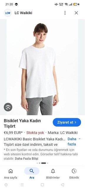 Düz Beyaz LcWaikiki tişört 150 adet