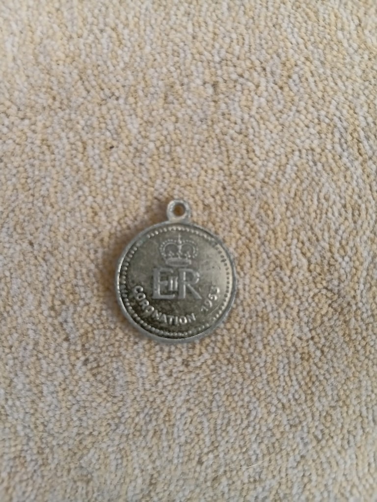 1953 2.elizabet coin orijinal koleksiyonluk kolye - 2