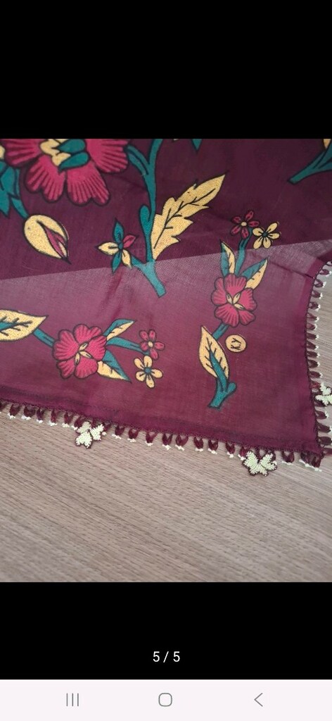 vintage ipek iğne oyası yazma - 5