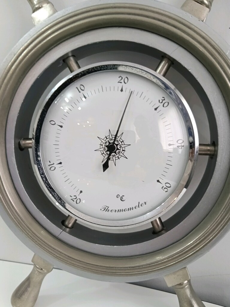 Dekorluk Gemi Dümen Formunda Termometre - 2