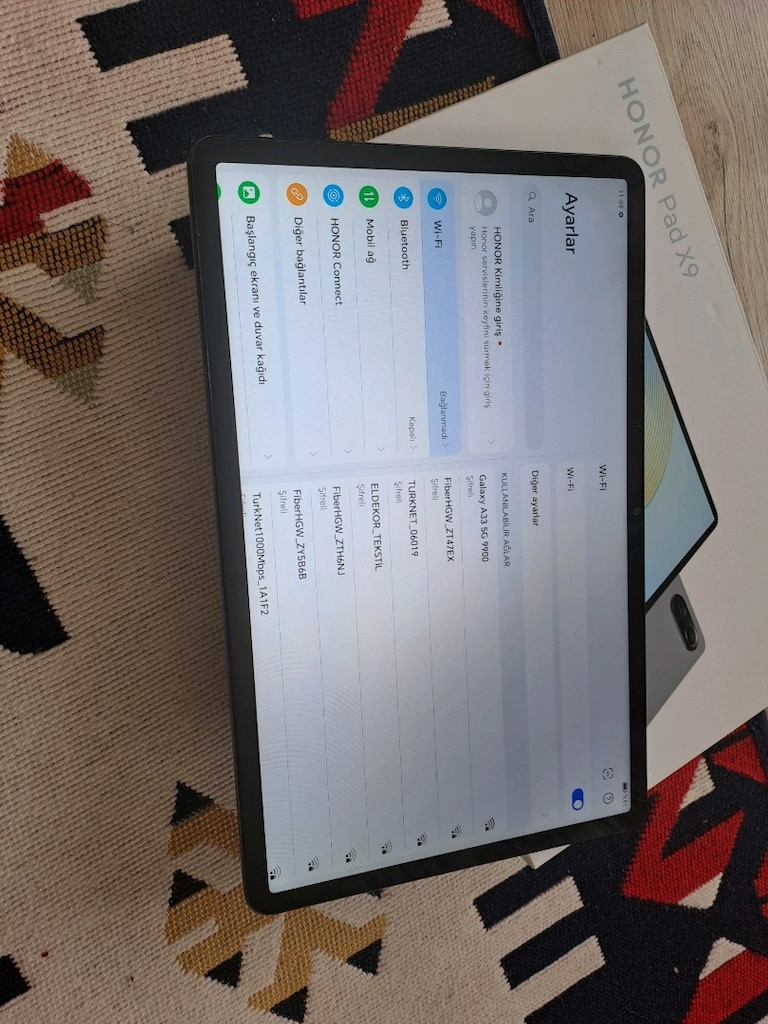 SIFIRDAN FARKSIZ YURTİÇİ 10AY GARANTİLİ 128GB 4RAM 11İNÇ HONOR PAD X9 - 4
