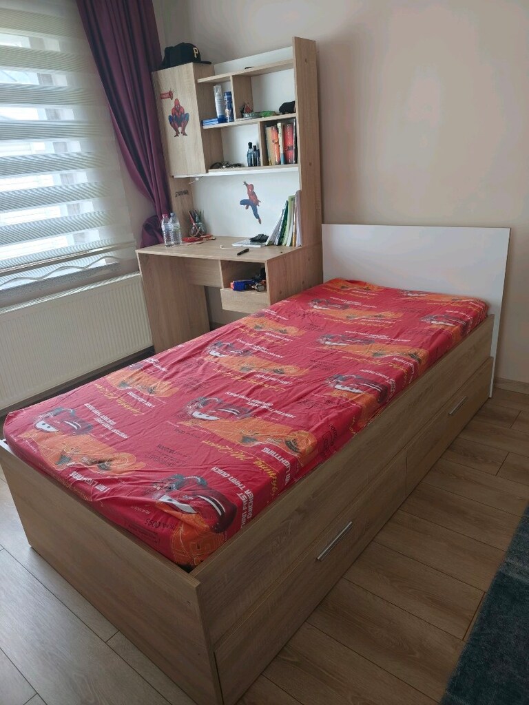 Adore Çocuk Odası Gardrop Karyola Yatak Kütüphaneli Çalışma Masası - 5