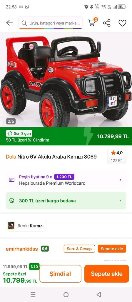 AKÜLÜ ARABA ÇOCUK BİNMEDİGİ İÇİN SATILIK - 4