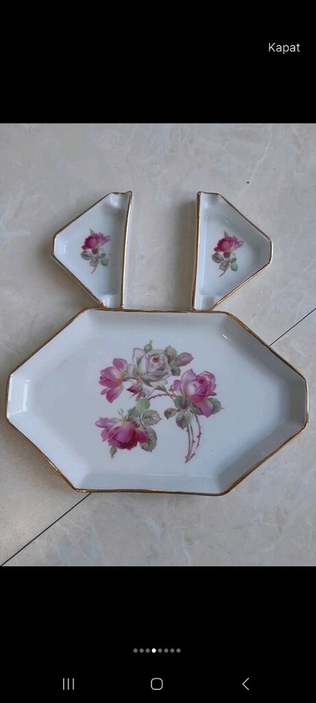 Fransız Limoges tepsi&küllük - 5